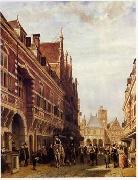 unknow artist European city landscape, street landsacpe, construction, frontstore, building and architecture.112 oil painting reproduction